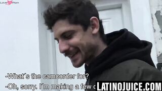 Pierced boy sucks cock POV then takes outdoor bareback