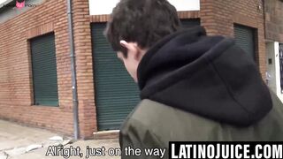 Pierced boy sucks cock POV then takes outdoor bareback