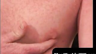 MenWorkinXXX.com - Redhead tugs his cut boner and tries his best to get hard and exci