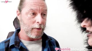 Lovely Imani Valor giving spooky and wet blowjob to a hung DILF
