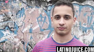 Three well hung straight Latinos in intense threesome sex