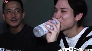 Hot Hiroya and Yukis hookup turns into sweaty sperm drenched bareback