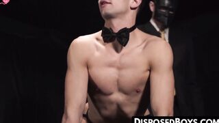 Domination teen wears jockstrap while sucking cock