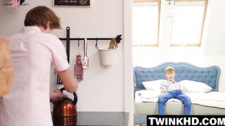 Young studs turn kitchen play into wild mating press action