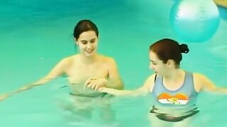 Poolside Seduction Bushy Dyke Lovemaking