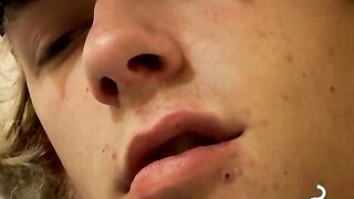Hot smoke and suck action with seductive cute twink