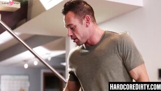 Slim skank Lilly Ford gets mouth fucked by Johnny Castle