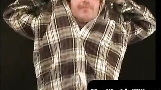 MenWorkinXXX.com - Inked mature stud teases with butthole during intense wanking solo