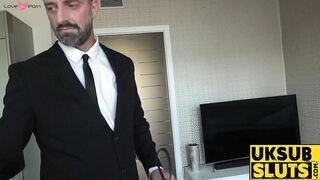UKSubSluts.com - Teen vixen's butt slammed by rough master with intense demands made