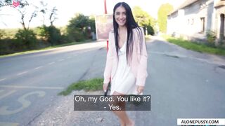 skinny russian bus stop pickup