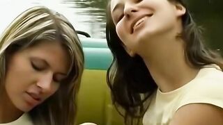 SunKissed Lesbians Savor Surreal Surrender inside Inflatable Oasis