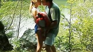 Riverbank Encounter Blonde Hottie Pleases Alpha Males Lust