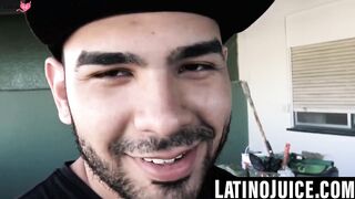 Colombian straight stud unloads jizz on spitroasted bitch's face