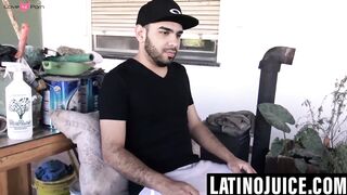 Colombian straight stud unloads jizz on spitroasted bitch's face