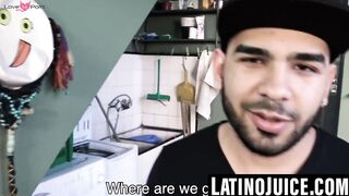 Colombian straight stud unloads jizz on spitroasted bitch's face