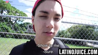 Twink Latino earns cash for taking bare cock and facial