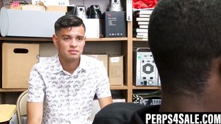 Handsome perp swallows then takes the guard's BBC raw