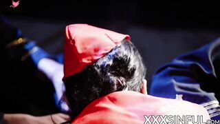 Giving Anna de Ville and Subil Arch  good dose of cum in threesome