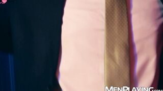 Hunk Bruno Max and Jonathan Miranda taste each others ass at the bar