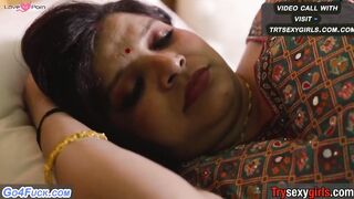 "Hot MILF in Traditional Indian Attire Dancing & Striptease Before Intimate Couple's Night"