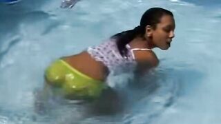 Teenage Watergoddess Solo-Masturbation Session in Public Outdoors by Riverbank
