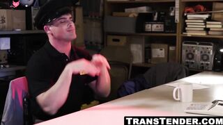 "Muscle Daddies Anal Domination - Big Dick Transexual Gets Fucked Hard"
