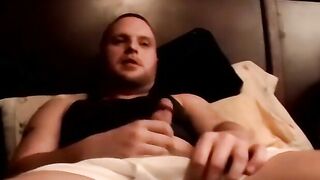 "Amateur Couple Jerk Off Together In Cheap Motel Room For Webcam Audition"