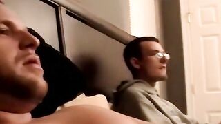 "Amateur Couple Jerk Off Together In Cheap Motel Room For Webcam Audition"