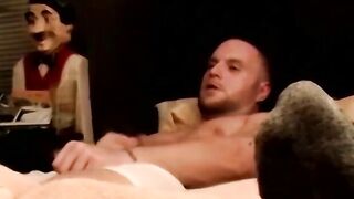 "Amateur Couple Jerk Off Together In Cheap Motel Room For Webcam Audition"