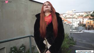 "Redheaded Bubble Butt Ass MILF Rides Big Dick in Hardcore Anal Sex"
