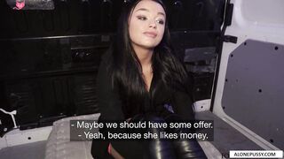 "Public Pick-Up Surprise Squirter - Redhead Babe Fucks Stranger in Car"