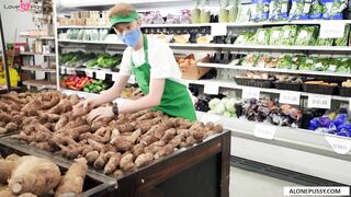 "Sexy Babe Gives A Wild Ride In The Grocery Store"