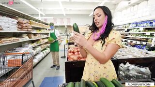 "Sexy Babe Gives A Wild Ride In The Grocery Store"