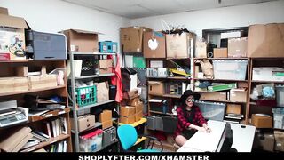 Shoplyfter- Hipster Shoplyfter Caught between 2 dicks