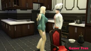 Naruto Chapter 6 Kakashi is inside the kitchen having some