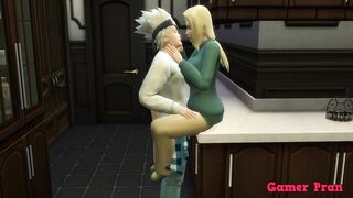 Naruto Chapter 6 Kakashi is inside the kitchen having some