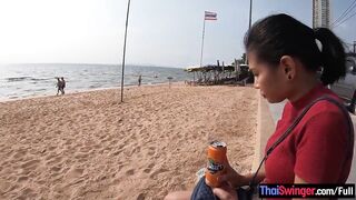 Amateur Thai 18 year old lover huge titty screwed inside the hotel