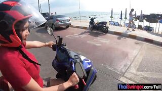 Amateur Thai 18 year old lover huge titty screwed inside the hotel