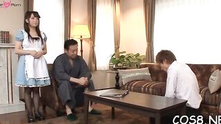 "PlaysomE - Busty JAV Teen Rides On A Huge Dong In POV Style"