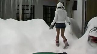 Lesbian Babes Scissoring in Winter Wonderland - Hot Girl-on-girl Action with Kira Queen & Lola Taylor