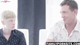 "Family Porno Site" - Step-Mom & Son Threesome with Big Dick Hunk Caleb Anthony