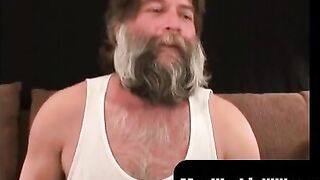 MenWorkinXXX.com - Hairiest mature stud cums hard after intense solo masturbation