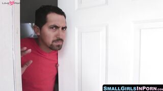 SmallGirlsInPorn.com - Tattooed babe Natalia Mendez kitchen hardcore fuck