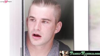 Step-Mother's Daughter In Law Gets A Facial From Her Stepbrother