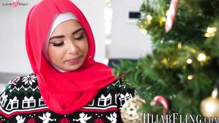 Arab Belle's Xmas Wish - A Naughty Santa Claus Fucks Her Hard And She Loves It