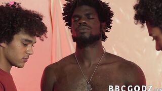 Raw Threesome Frenzy - Black Guys Share Big Dick Action