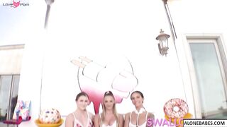 Top-Tier Blowjob Party featuring Emma Hix, April O'Neil & Paige Owen
