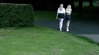 Lesbian Slut Hunters - Scene 4 - Hot Blonde Bimbo Gets Fucked Outdoors