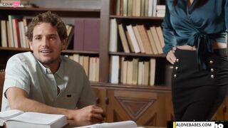 Library Whisperers - Reagan Foxx & Mary Kate Moss Share Secrets of Sex With Tyler Nixon