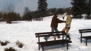 Carol Gets Naughty In The Woods! Huge Load On Face And Body!